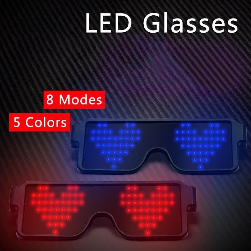 Multifunction 8 Modes Quick Flash Cool Party Led Glasses Nightclub Party Flashing Sunglasses Eyewear Neon Rave Party