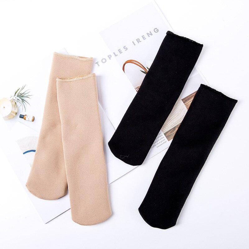 Winter Wamer Women Thicken Thermal Wool Cashmere Snow Socks Seamless Velvet Boots Floor Sleeping Socks For Ladies