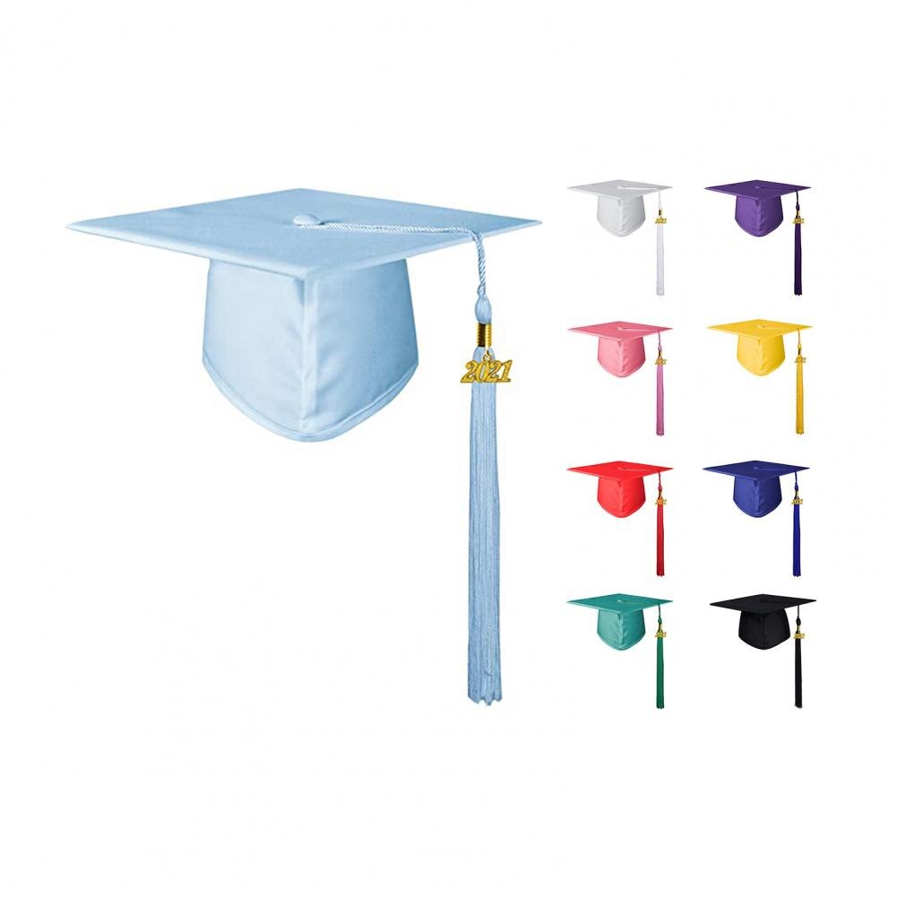Cappello di laurea Unisex decorativo poliestere adulto graduazione nappa Cap per laurea