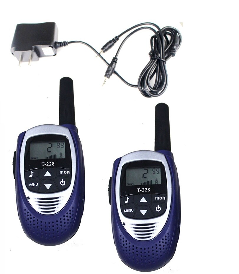 2 sztuk Handheld mini dzieci walkie-talkie T228 FRS GMRS 22 kanały UHF CB radia dwukierunkowe radia domofon w/słuchawki ładowarka: T228FRS1C