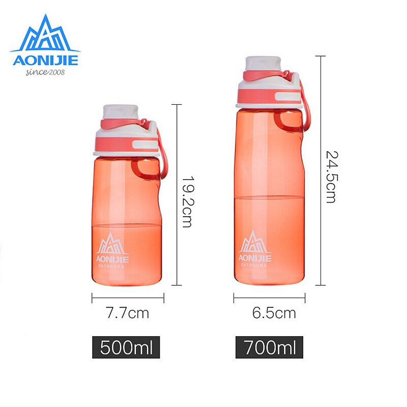 Aonije Sport Water Fles SD32 Lekvrij Draagbare Cup Waterkoker Bpa Gratis Voor Fietsen Hardlopen Fitness Gym 500Ml 700Ml