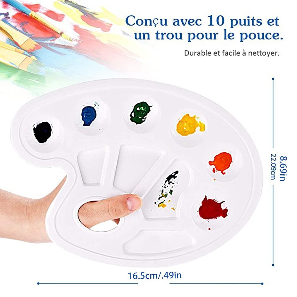 Artist Paint Brush With Palette Watercolor Wood Handle Painting Brushes Art Supplies Stationery