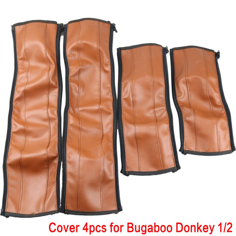 Coperture in pelle Pu per Bugaboo asino 1 2 3 passeggino carrozzina braccioli custodia protettiva maniglie coperture Bumber passeggini accessori: donkey1 2 4pcs brown