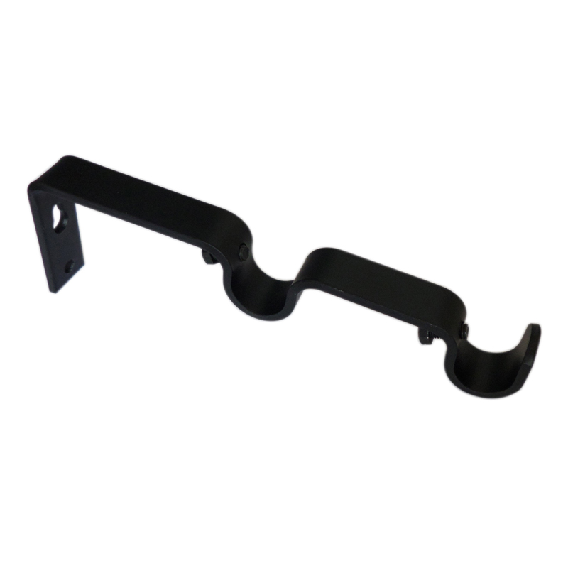 Tringle à rideau décorative d16 mm, 2 pièces, Double support Extensible de 7/14 cm, support d'accessoires pour rideaux pour la décoration de fenêtres
