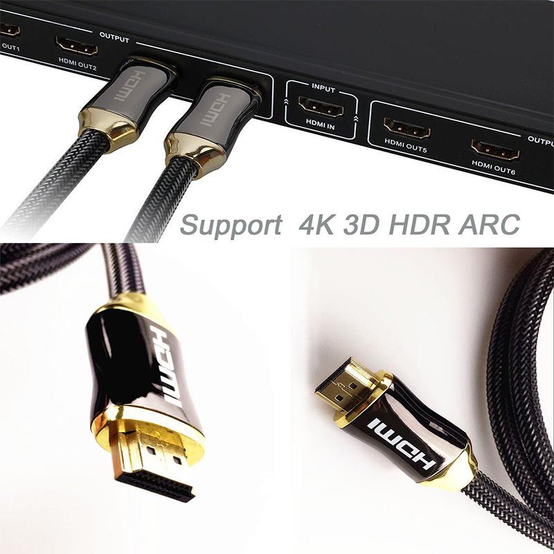 1M 2M 3M 5M 10M 15M 4K 60Hz HDMI To HDMI Cable High Speed 2.0 Golden Plated Connection Cable Cord For UHD FHD 3D Xbox PS3 PS4 TV