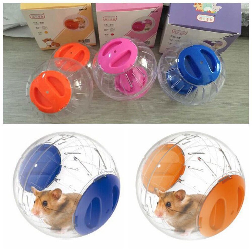 Balle de jeu Hamster en boule de cristal | Jouets d'animaux en cours d'exécution de petits animaux intéressant Cage de Rat ronde en PP outil d'entraînement pour chiots, souris de 12CM