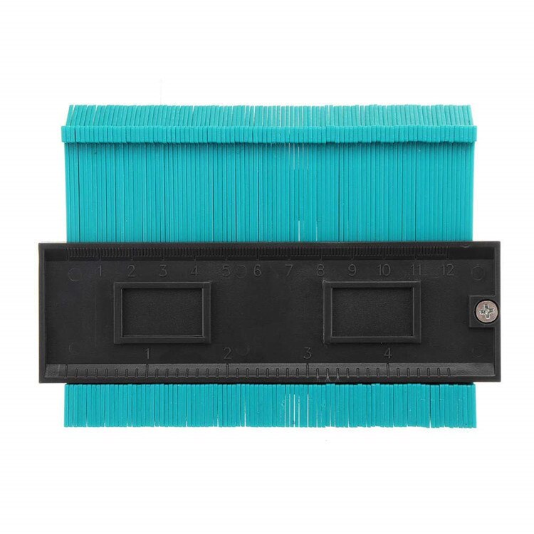 Medidor de contorno, herramienta de medición de copia de perfiles, duplicador de marcado de madera, plástico: Green