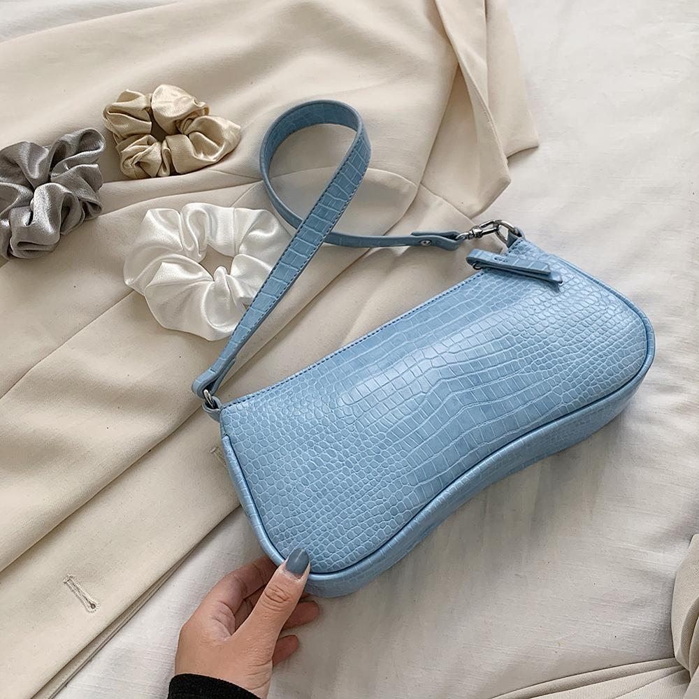 Kvinnor messenger bag retro krokodil mönster väska delad pu läder axel handväska kvinnlig handväska väska sadelväska läder väska