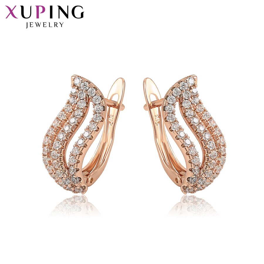 Xuping Moda di Lusso Semplice Semplice Orecchini a Forma di affascinante Dei Monili di Stile per Le Donne Superiore di Vendita Temperamento Regali 80483: 80086