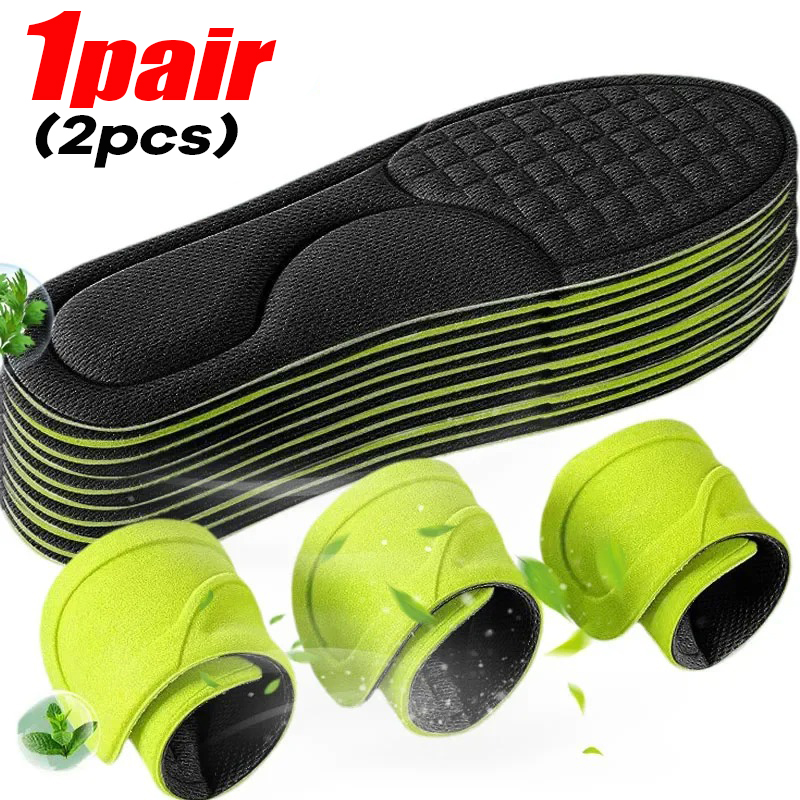 Plantillas ortopédicas de espuma viscoelástica Unisex, plantilla desodorizante, zapatos deportivos, absorbe el sudor, accesorios antibacterianos suaves, 1-5 pares: Beige / 2.5