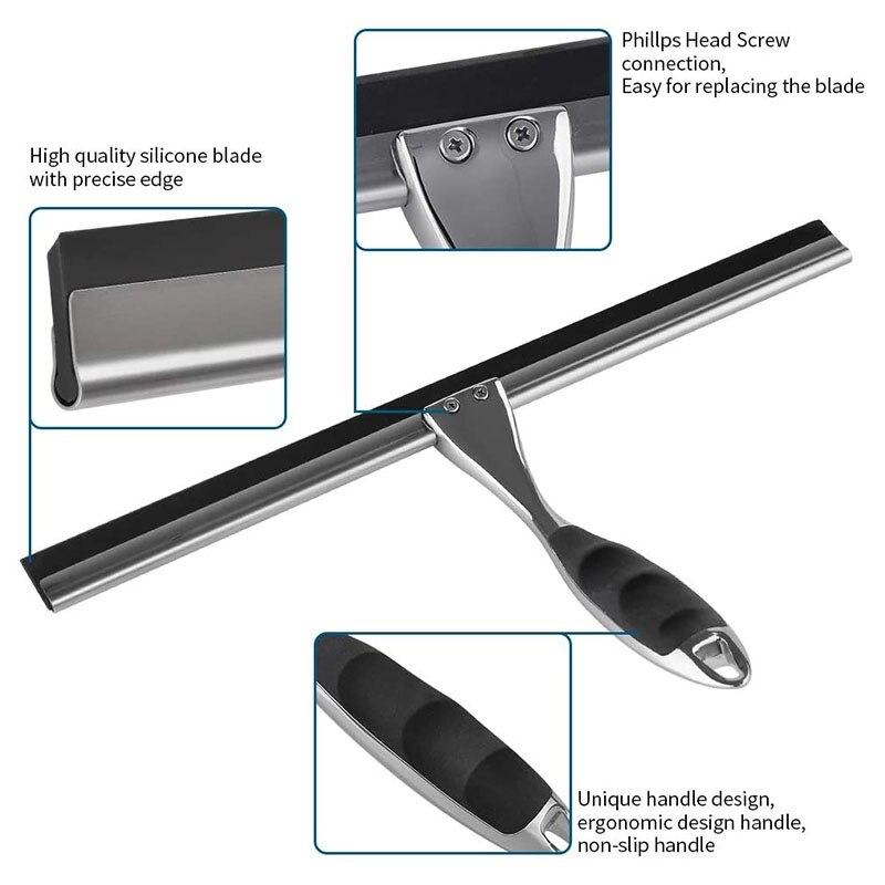 31 Cm Douche Zuigmond Rvs Premium Window Squeegee Grandado