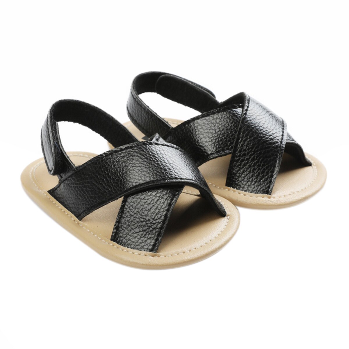 0-18M bébé filles garçons sandales chaussures croix évider semelle souple été chaussures de plage premiers marcheurs