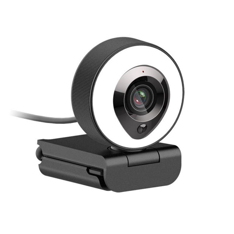 Hd 1080P Met Microfoon En 3-Gear Licht Conferentie Video Computer Hd Webcam Webcam Voor Pc Laptop met Microfoon Autofocus