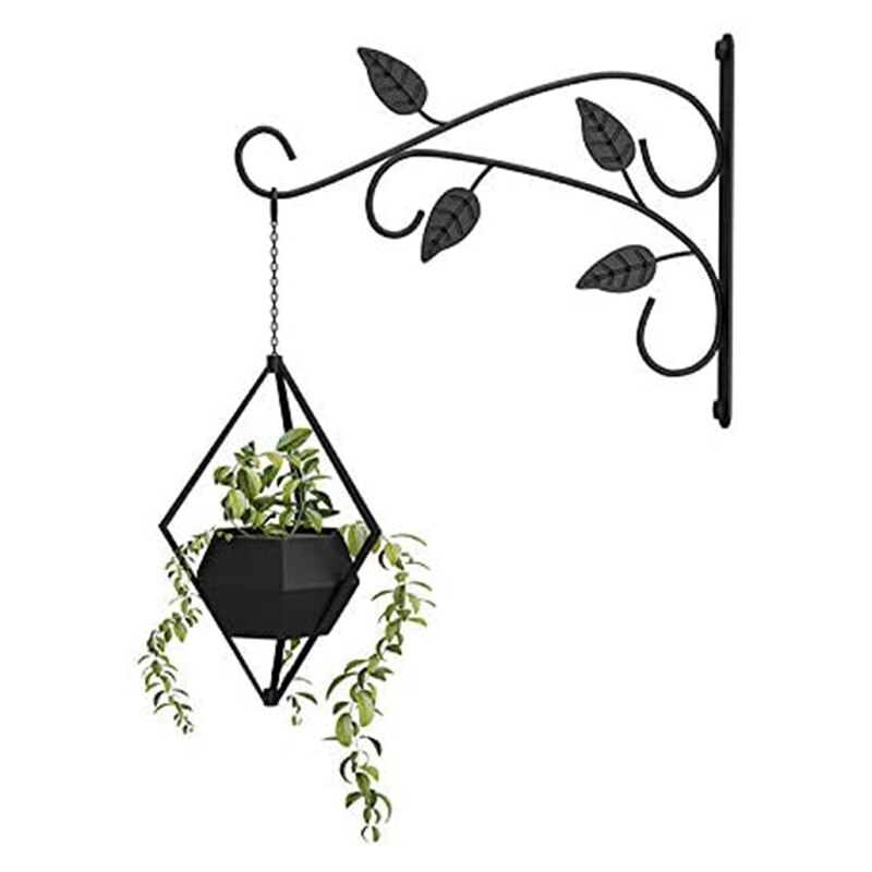 2 stuks hangmandbeugels plantenhaak van metaal voor buiten, tuin, zware wandhaak voor plantenbak, bloemenhanger, vogelvoederbak