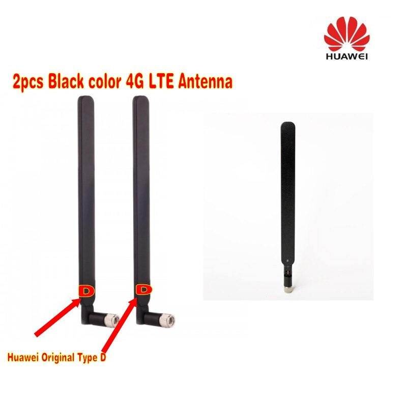 HUAWEI Originais 4G LTE SMA 2x Antena Externa para B315 B310 B525 D-tipo Preto