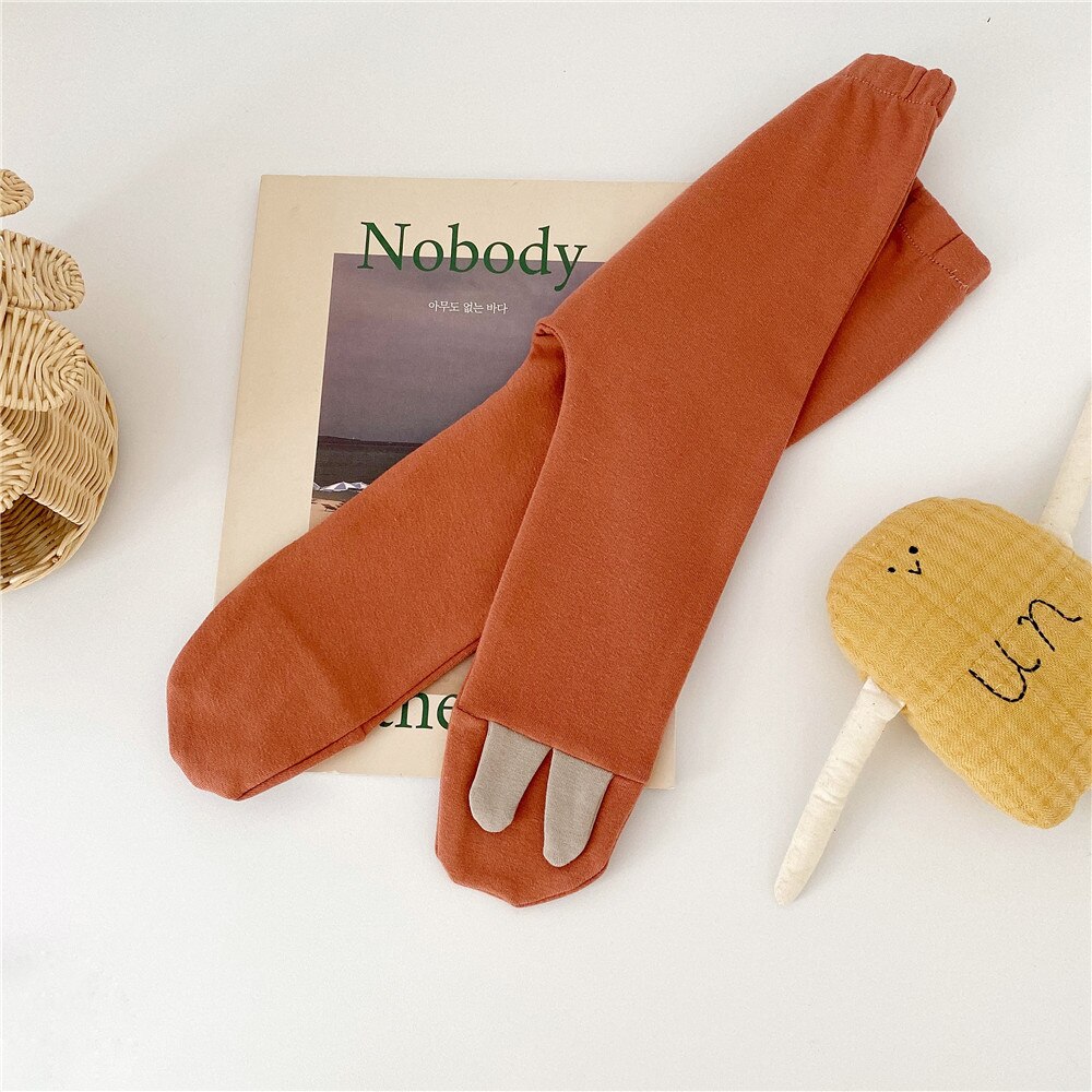 Lente Schattige Konijntje Oor Katoen Panty Voor Baby Contrast Kleur Leuke Baby Jongens Meisjes Leggings: red / 24M
