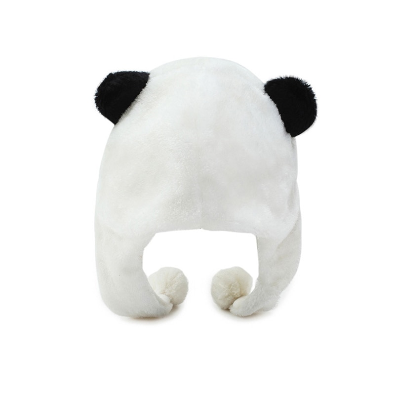 Panda ours pour femmes et enfants, chapeau en peluche, bonnet Style aviateur, pour l'hiver