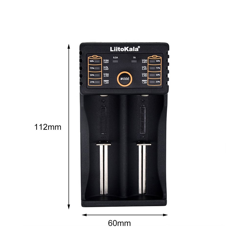 Liitokala Lii202 18650 Charger 26650 16340 14500 NiMH li-ion Batterij Smart Universal Battery Charger 5V 2A Ingang