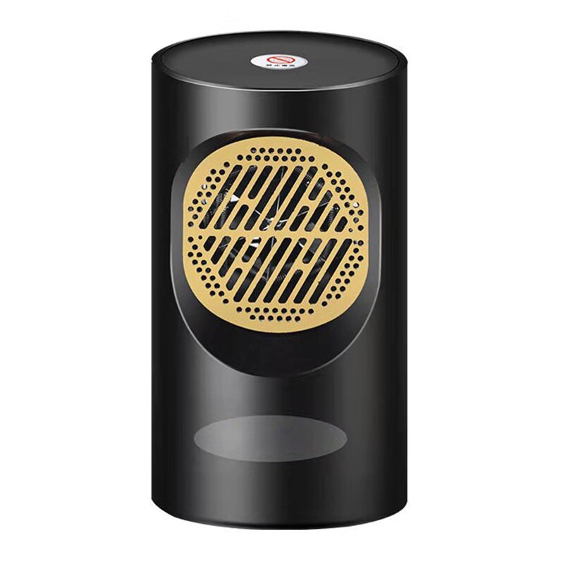 Mini Portable Fast Heater Heated Desk Electric Fan Home Winter Warmer for Students Office Worker _WK: Black button switch