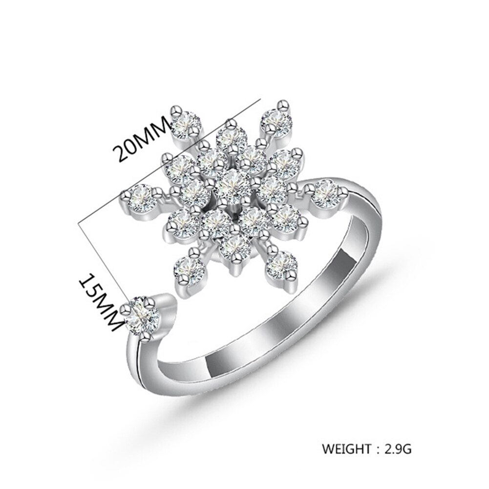Finger Spinner ansia anello apertura regolabile strass ruota anelli Stress allevia gioielli giocattolo per ragazze donna regali moda