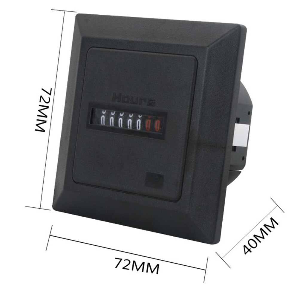Timer Square Time Operating hours counter Digital 0-99999.9 Hour Meter Hourmeter Gauge AC220-240V