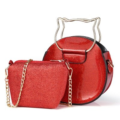 Bambini Catena Del Fumetto Del PVC Principessa Della Moneta Borse Portafogli Sacco Crossbody Sacchi di Denaro Del Telefono Borse Multiuso Carteiras Feminina per le Ragazze: red