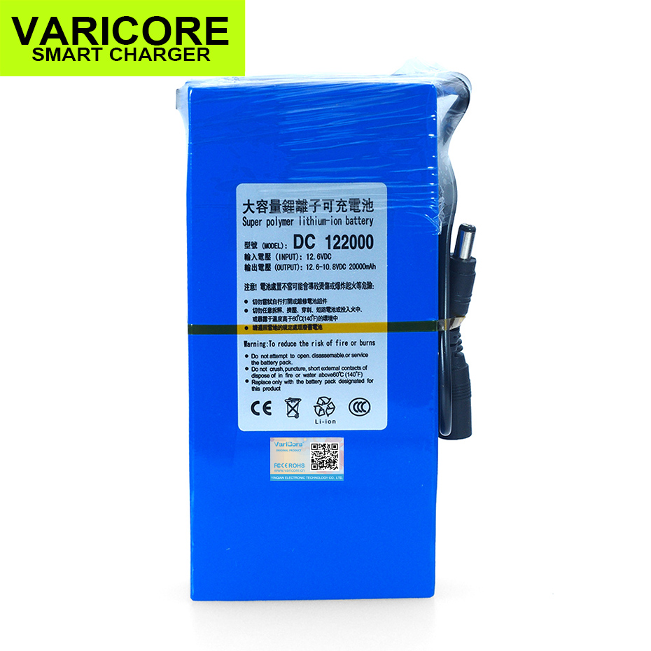 Batería de iones de litio VariCore, Universal, recargable 12V/11,1 V, capacidad 20000mAh 15000mAh 9800mAh 8000mAh 4800mAh, batería de 12,6 V