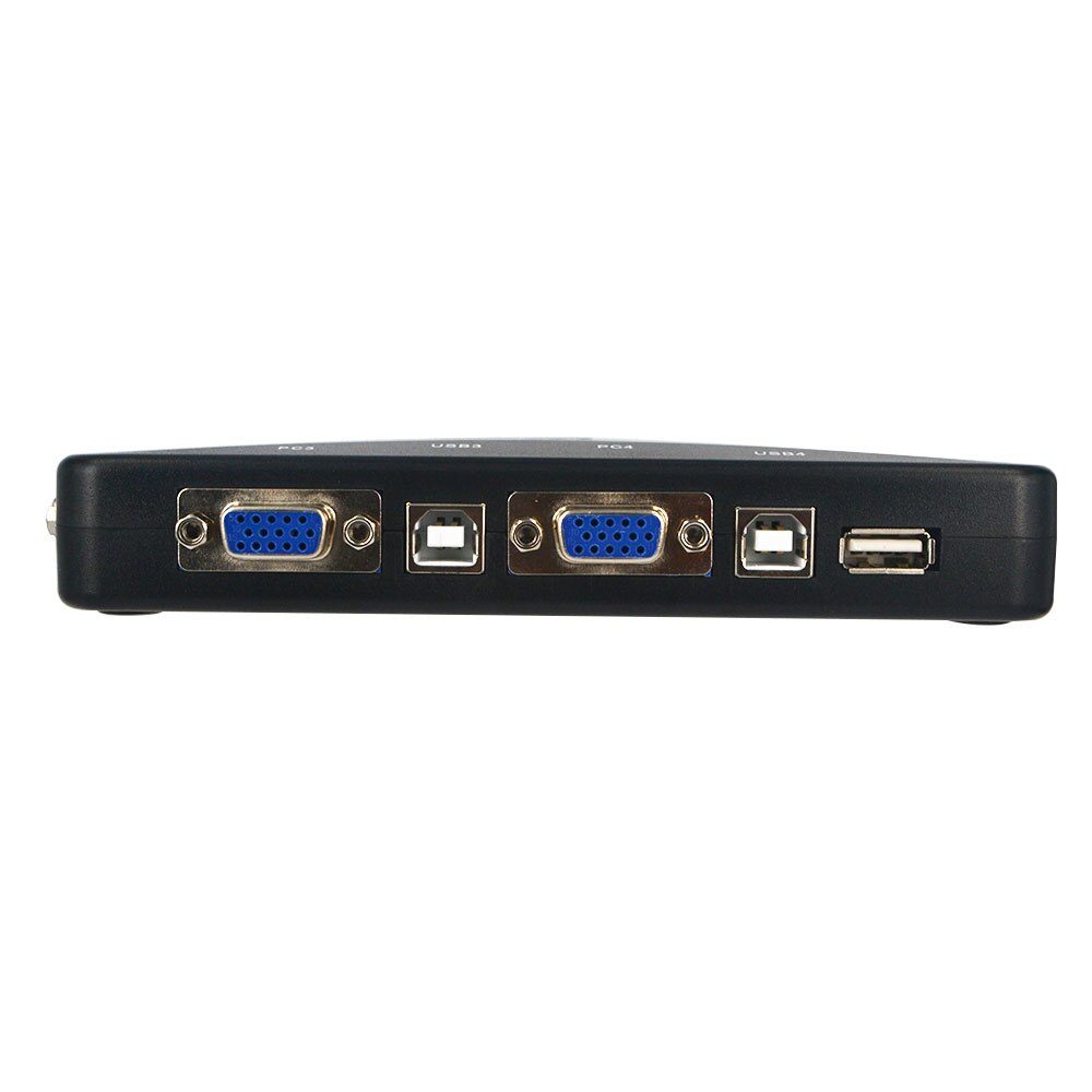 kebidumei 4 Port hub USB 2.0 KVM VGA/SVGA Switch Box Adapter Connects Printer keyboard Mouse 4 Computers Use 1 monitor
