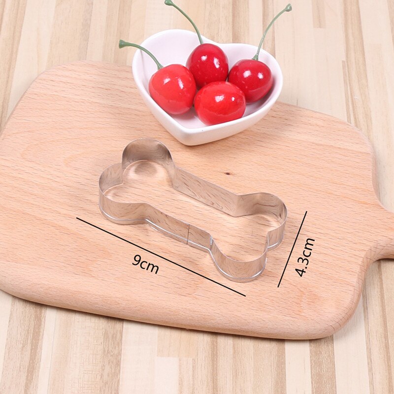 1Pcs Diy Hond Bot Vorm Cookie Mold Rvs Taart Decoratie Biscuit Cutter: Default Title