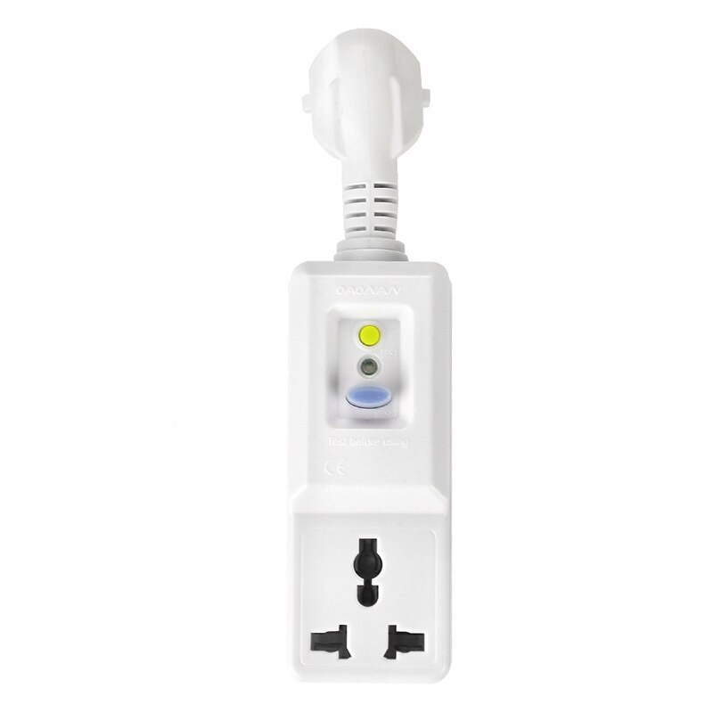 NB-ZF3O-A,16A 220V 240V EU Plug GFCI Leakage Protection Safety RCD Socket Adaptor Home Circuit Breaker Cutout Powers Trip Switch