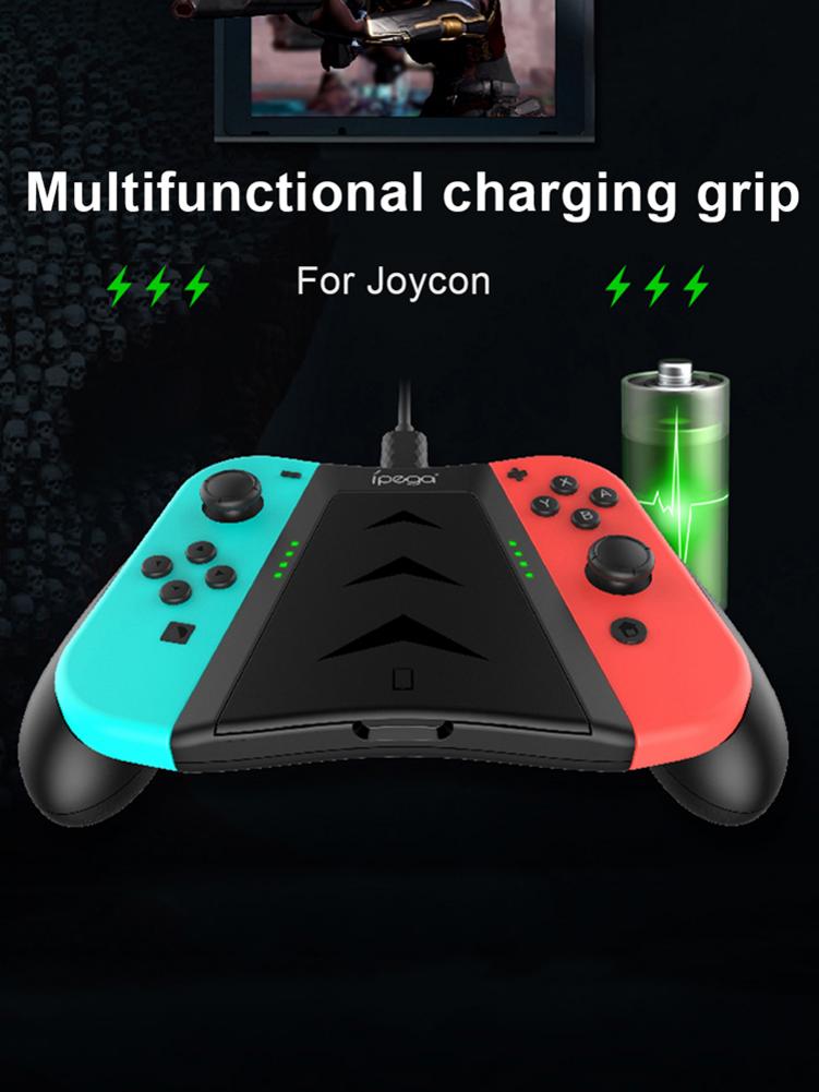 Nintendo Switch Handle Charging Grip 2 in 1 Game Card Slots Joycon Charger Ergonomic Comfort Hand Holder for Nintendo Switch