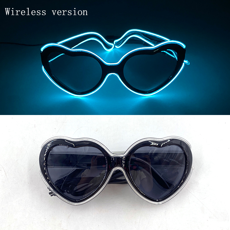 Wireless Led Jsut Married Sunglasses Bride Accessories Wedding As Honey Bride And Groom Glowing Wedding Heart Glasses