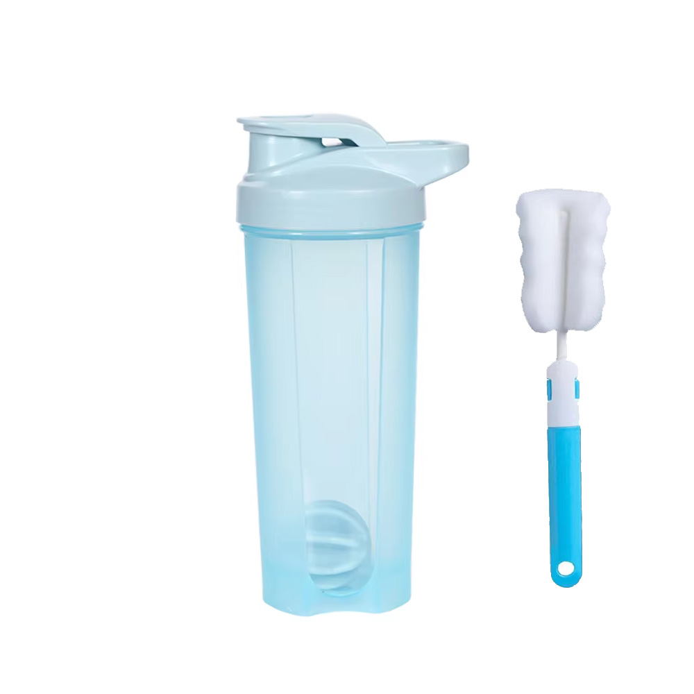 Bouteilles Shaker de 28 oz pour shakes protéinés, tasses Shaker avec fouet mélangeur à bille, bouteille Shaker avec poignée, voyage à emporter: vert clair