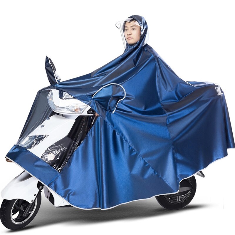 Doppel Motorrad Regenmantel Erwachsene Doppel Hut Poncho Poncho Männer und Frauen Einzigen Reiten Doppelseitige Abdeckung Erhöhen Regenmantel: Q3 / 4XL