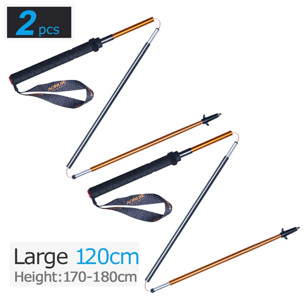 AONIJIE 110cm120cm130cm M-Pole Folding Ultralight Quick Lock Trekking Poles Hiking Pole Race Running Walking Stick Carbon Fiber: 2 pcs E4102 120cm