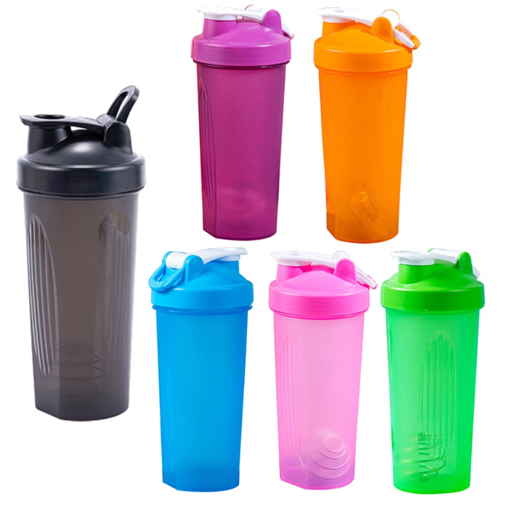 Botella agitadora de proteínas de 600ml, Herbalife, taza agitadora de proteína en polvo para gimnasio, agitador, taza Slushy con botella de agua portátil a escala