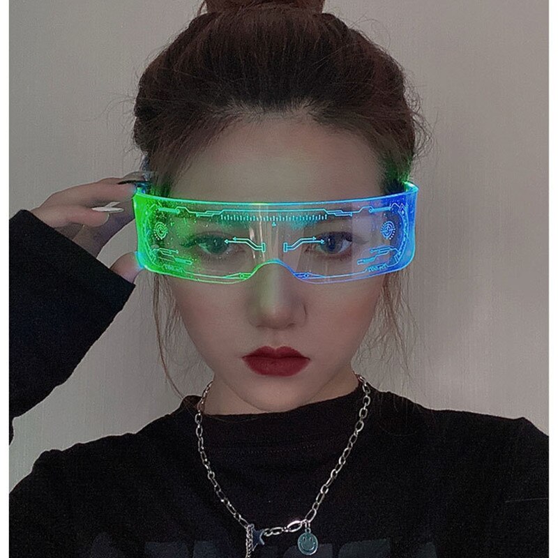 Led Bril El Draad Neon Party Light Up Bril Lichtgevende Led Glazen Rave Kostuum Party Decor Dj Zonnebril Halloween Decoratie