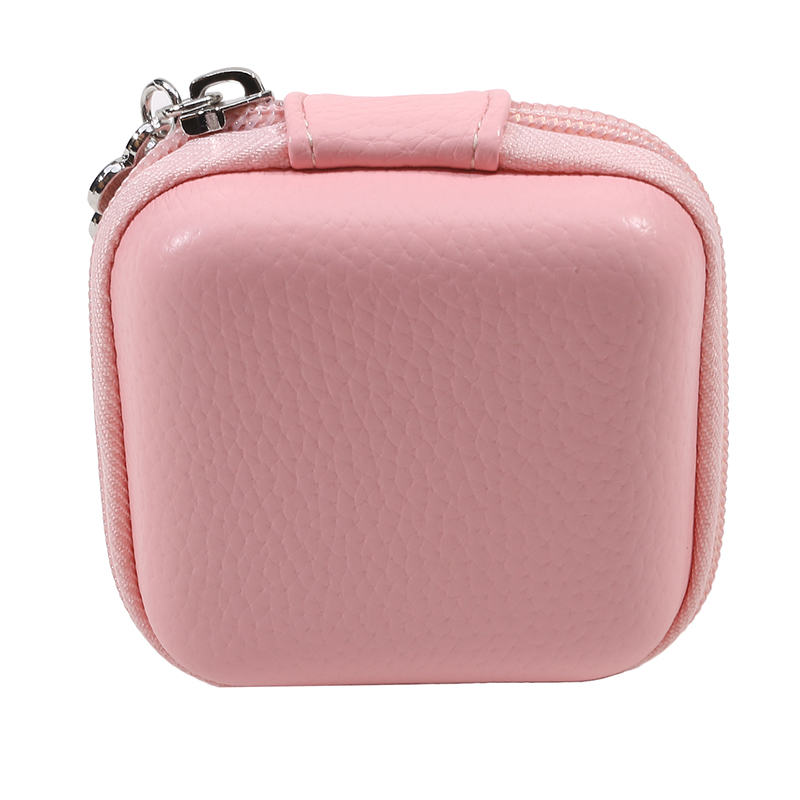 Sac de rangement portable en cuir Élpour gadgets numériques, mini coque rigide, étui de chargeur pour écouteurs, câble de données, évaluation de disque U: green