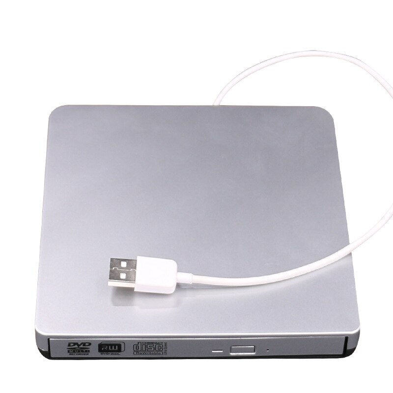 Lector de DVD externo Universal, USB, 3,0, CD externo, VCD, DVD, ordenador de escritorio, unidad de DVD óptica externa: Silver