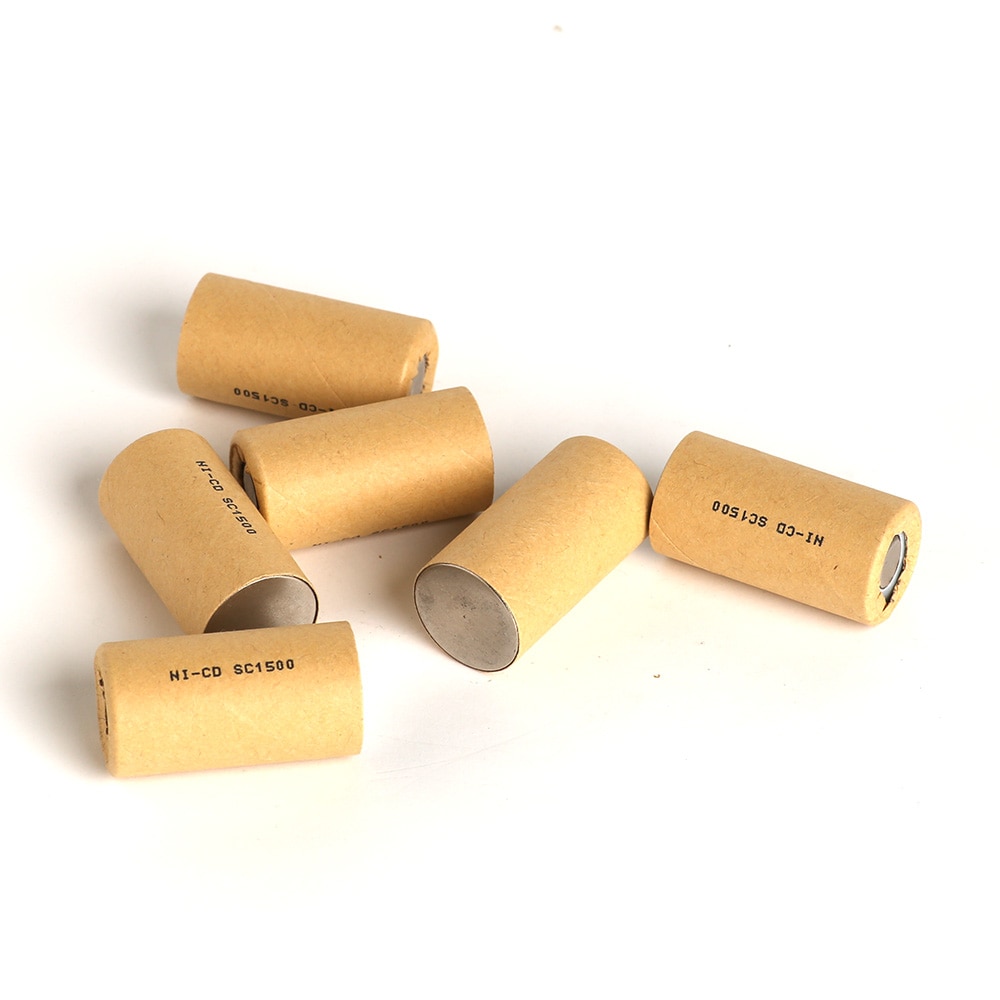 C &amp; p sc1500mah 12 pces NI-CD sub-c 1.2v nicd sc1.5ah taxa de descarga 15c bateria recarregável de alta potência da ferramenta