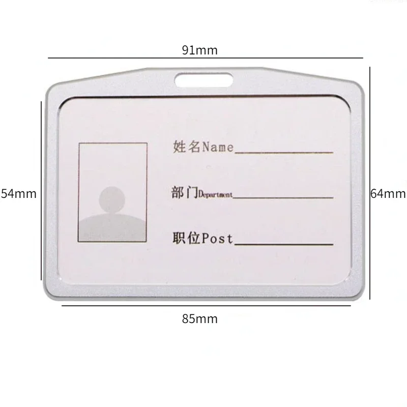 Metal Working Permit Case Badge Holder Exhibition Name ID Card Holder Card Cover Lanyard Staff Work Pass Card Sleeve Neck Strap