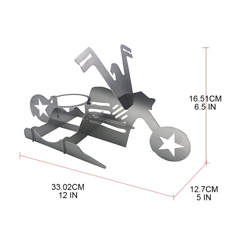 Motorcycle Beer Can Chicken Holder for Grill Portable Beer Butt Chicken Stand Beer Chicken Roaster BBQ Chicken Rack