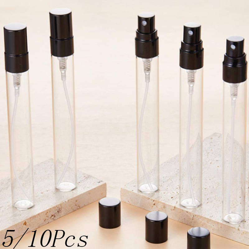 5/10 stuks mini draagbare sprayflesjes , lege parfumverstuivers, transparante parfumflesjes, 10ml 5ml cosmetische proefflesjes van glas