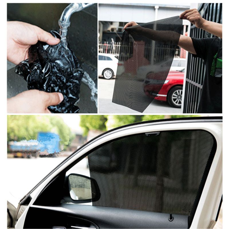 2 stücke Auto Sonnenschutz Aufkleber für Seite und Hinten Fenster Auto Aufkleber T3LF