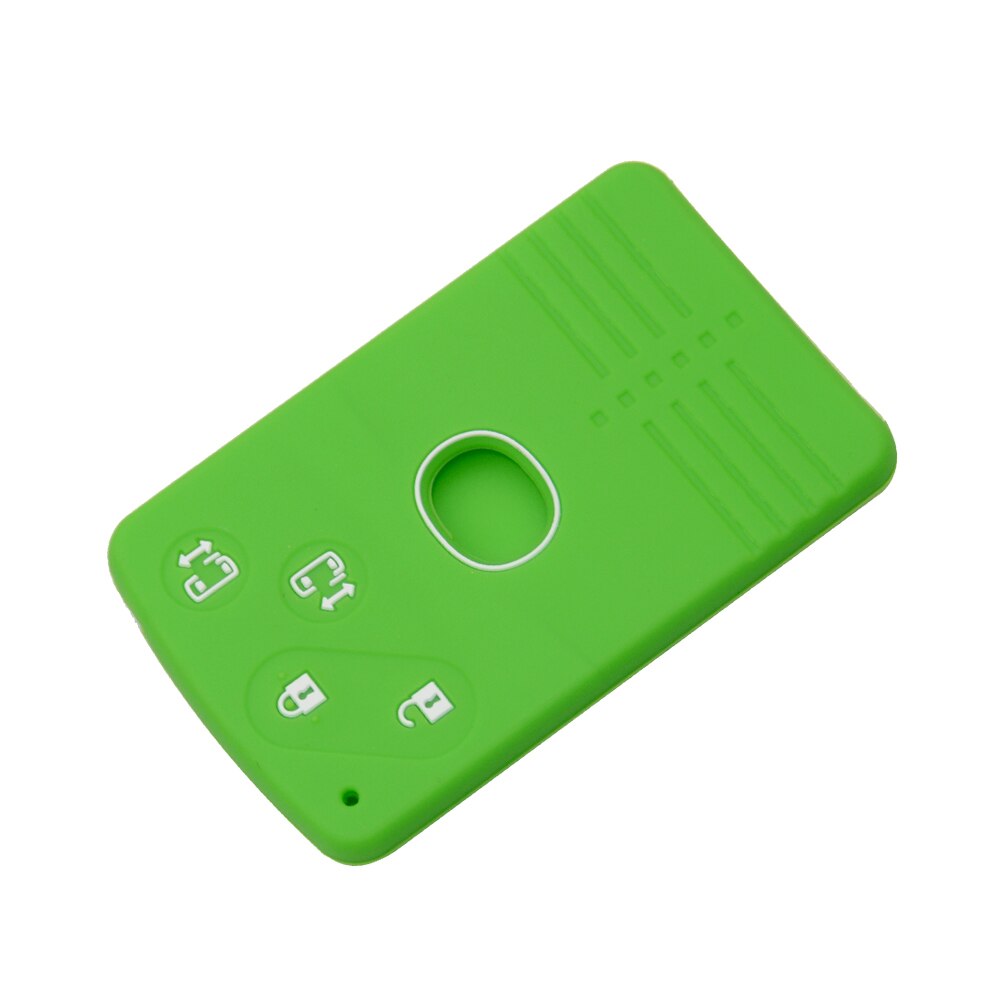 OkeyTech 4 Button Silicone Remote Card Key Cover For Mazda 2 3 5 Premacy Miata 6 8 RX8 MX5 M8 CX-7 CX-9 Verisa MPV Fob Protector: Green