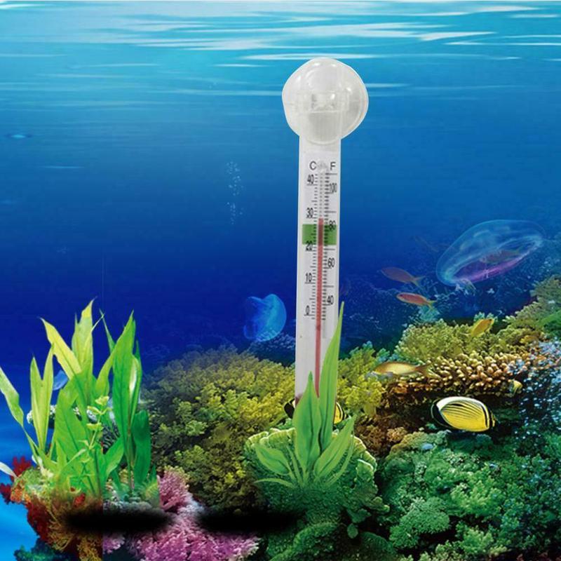 1pc Aquarium Glass Thermometer Accurate 044 Degrees Cup Suction Water