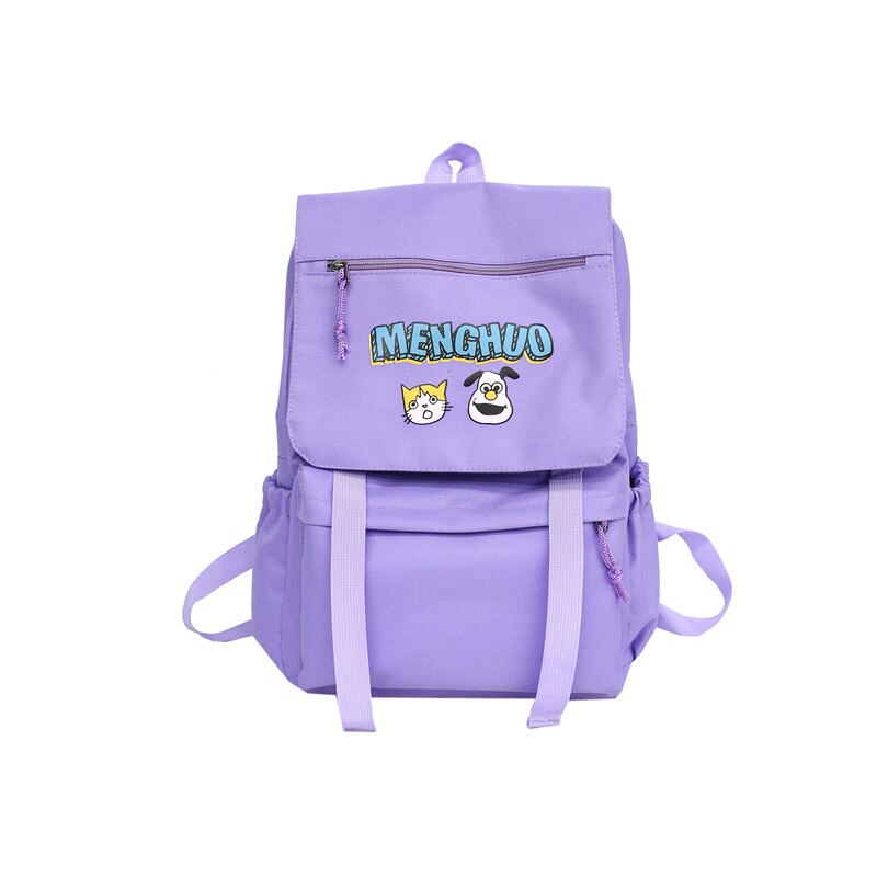 Menghuo Wasserdicht Nylon Frauen Rucksäcke Weibliche Rucksack Schule Rucksack für Mädchen Reisetasche Bolsas Mochilas Sack A Dos: Violett