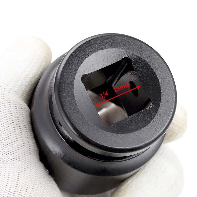 1pcs 3/4" Short Impact Socket Set Heavy Duty 17-40mm Metric Pneumatic Socket Head Impact Socket Adopter for Auto Repair Tools