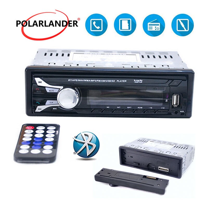 Auto Radio bluetooth Autoradio Deelbaar voorpaneel 1-Din Stereo FM USB/SD AUX Audio MP3 Speler autoradio auto tapes