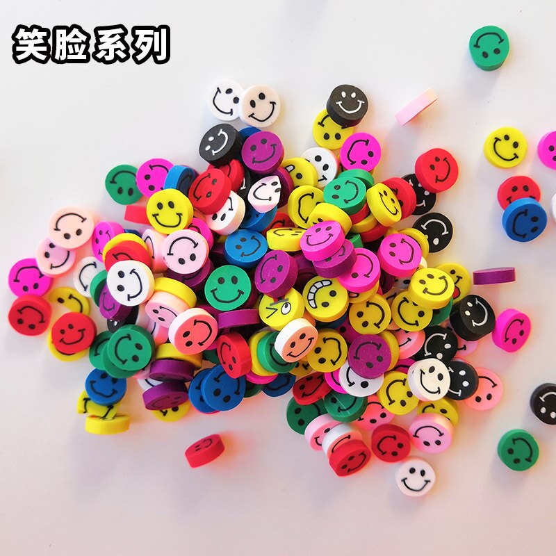 100pcs Various Mosaic Tiles Soft Porcelain Stones DIY Art and Crafts Materials for Kids/Children Handmade Ceramic Mosaic Tile: 100pcs Smile